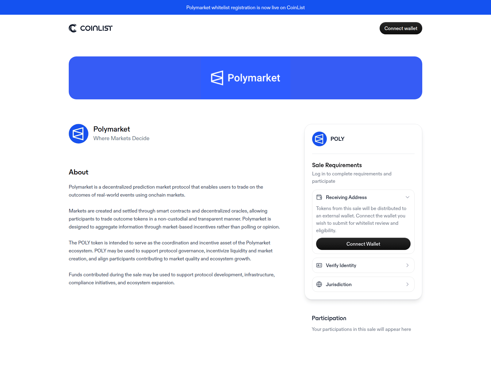 Screenshot of polymarket.register-coinlist.io