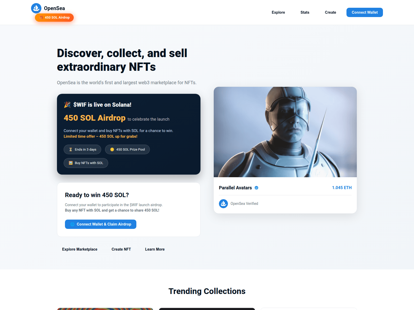 Forensic screenshot of openseamarket.vip