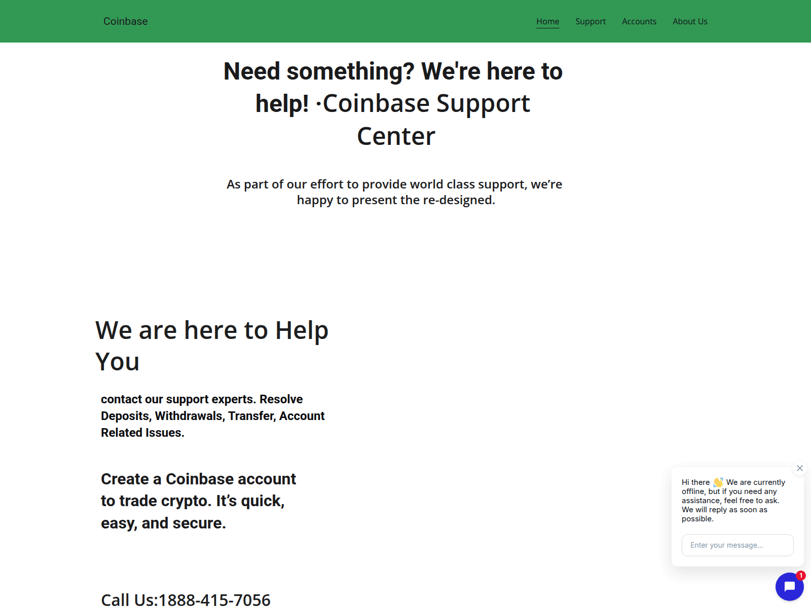 Screenshot of coinbaseservices.in