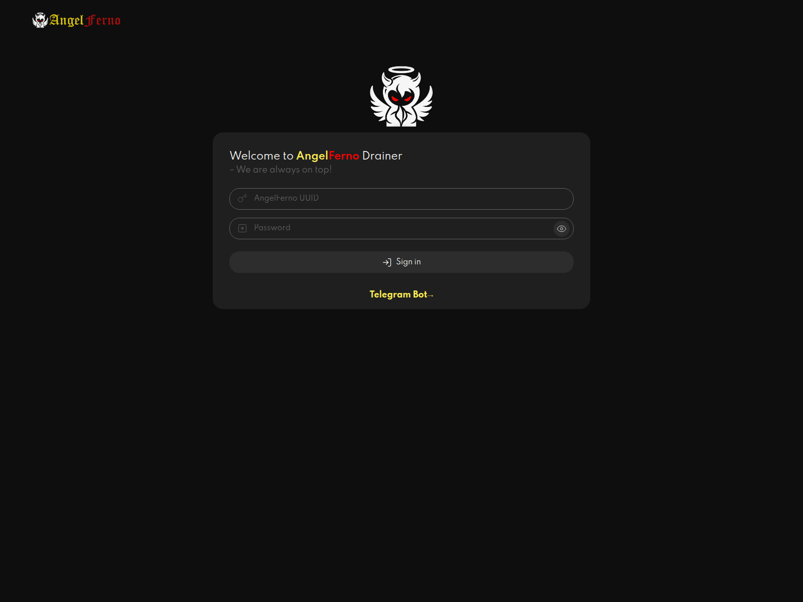 Screenshot of d2e0f982.angelfernotop.pages.dev/login