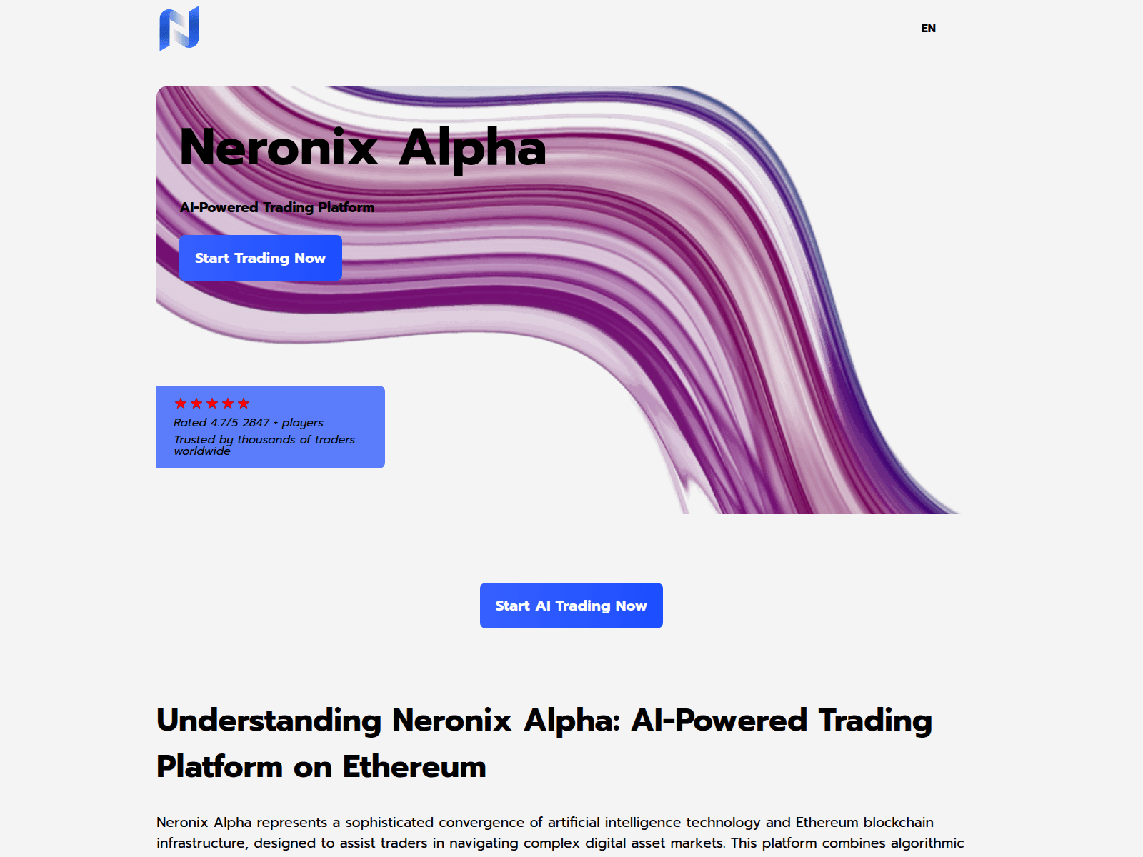Screenshot of neronixalpha.app