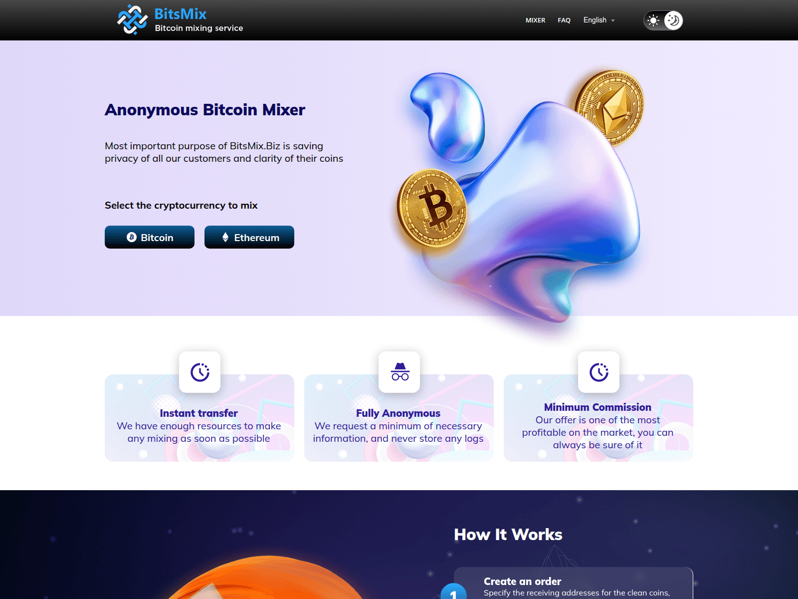 Screenshot of bitsmix.app