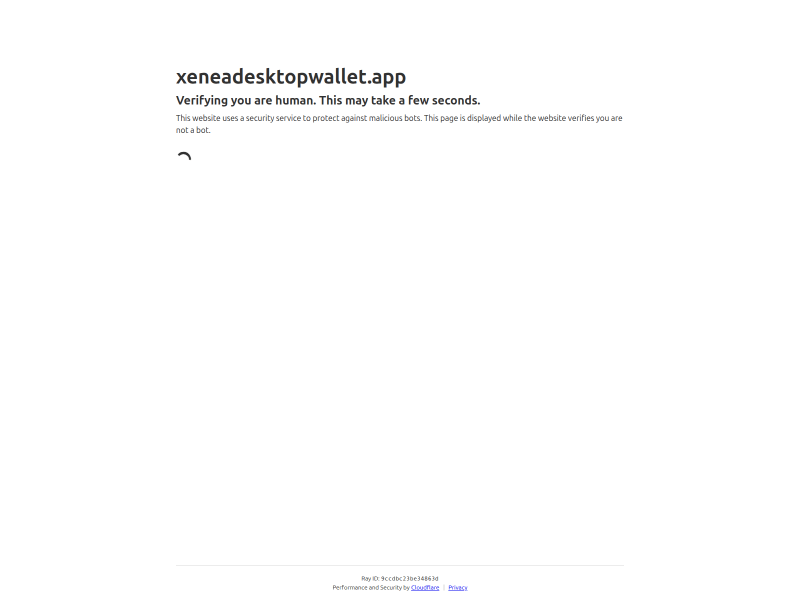 Screenshot of xeneadesktopwallet.app