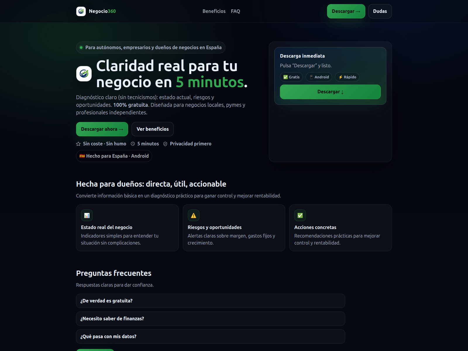 Screenshot of negocio360.app