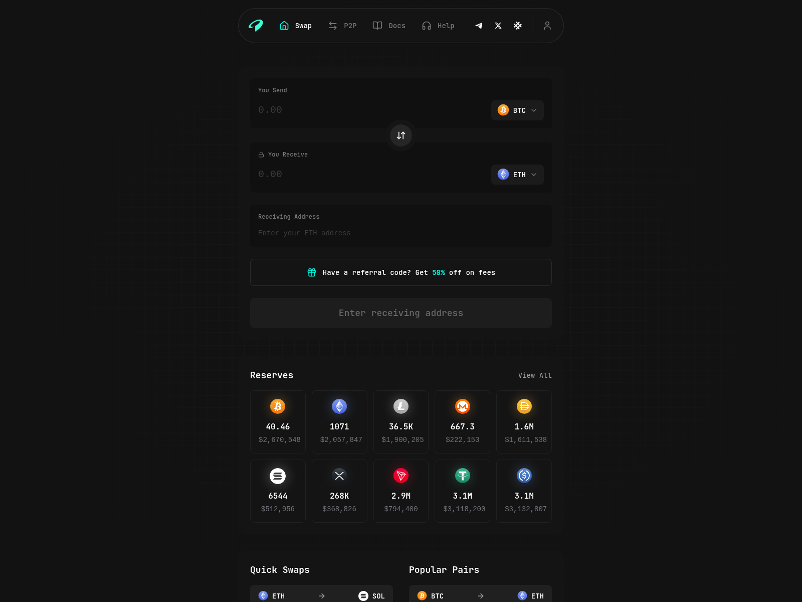 Screenshot of malgoswap.app