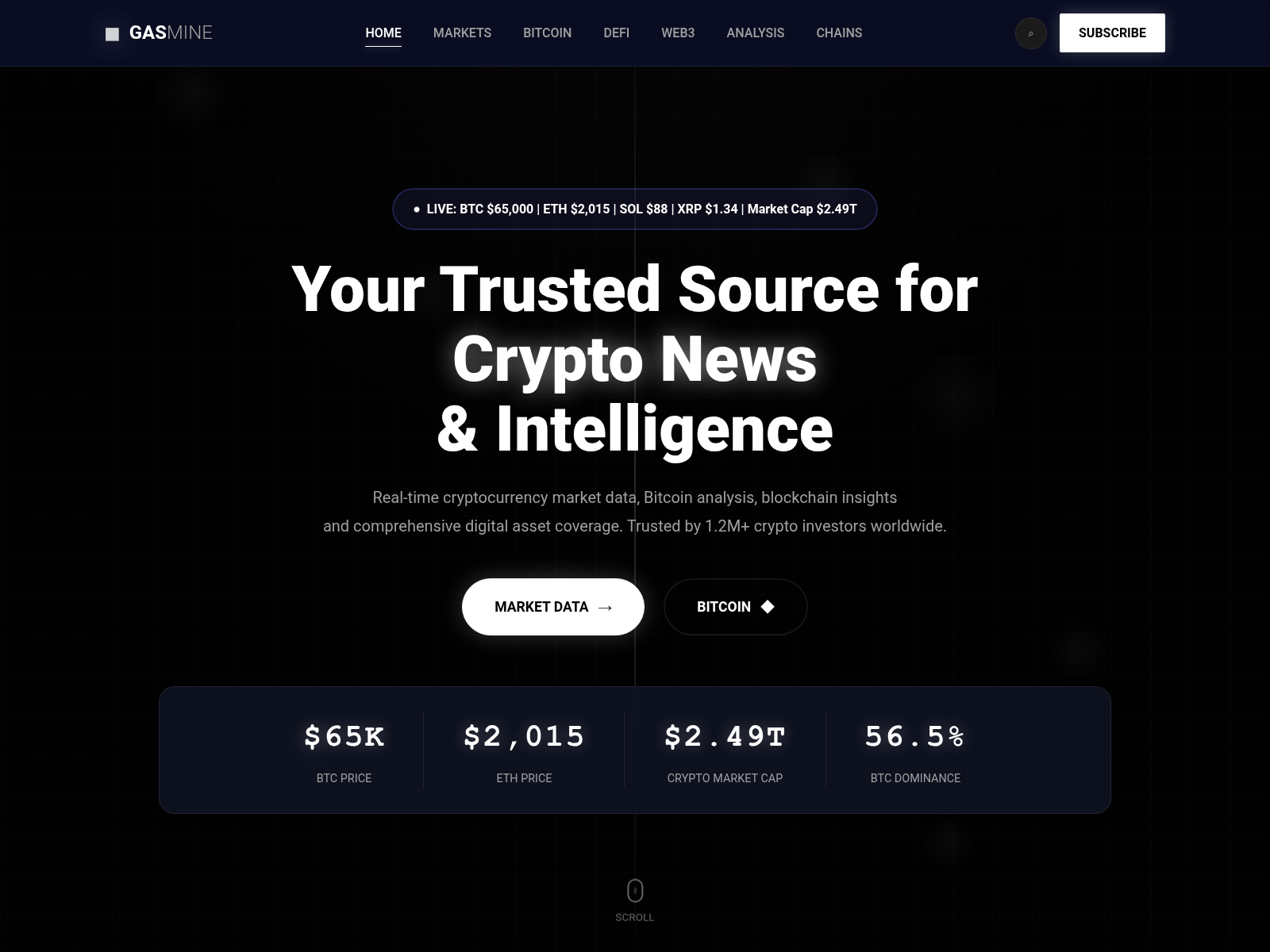 Screenshot of gasmine.app