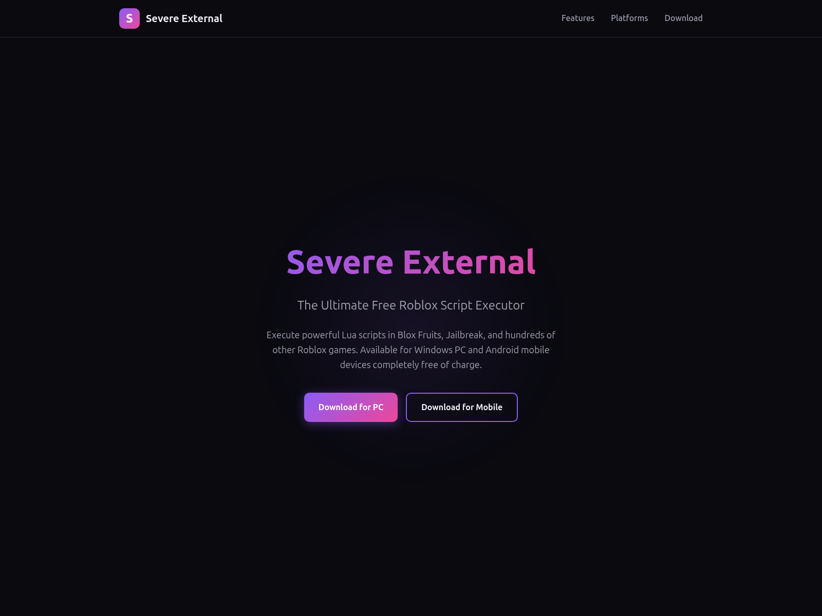Screenshot of getsevere.app