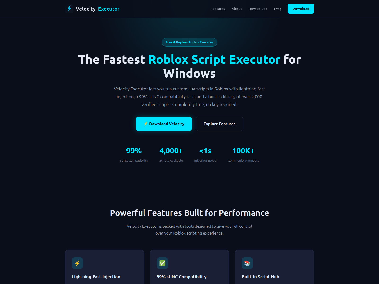 Screenshot of velocityexecutor.app