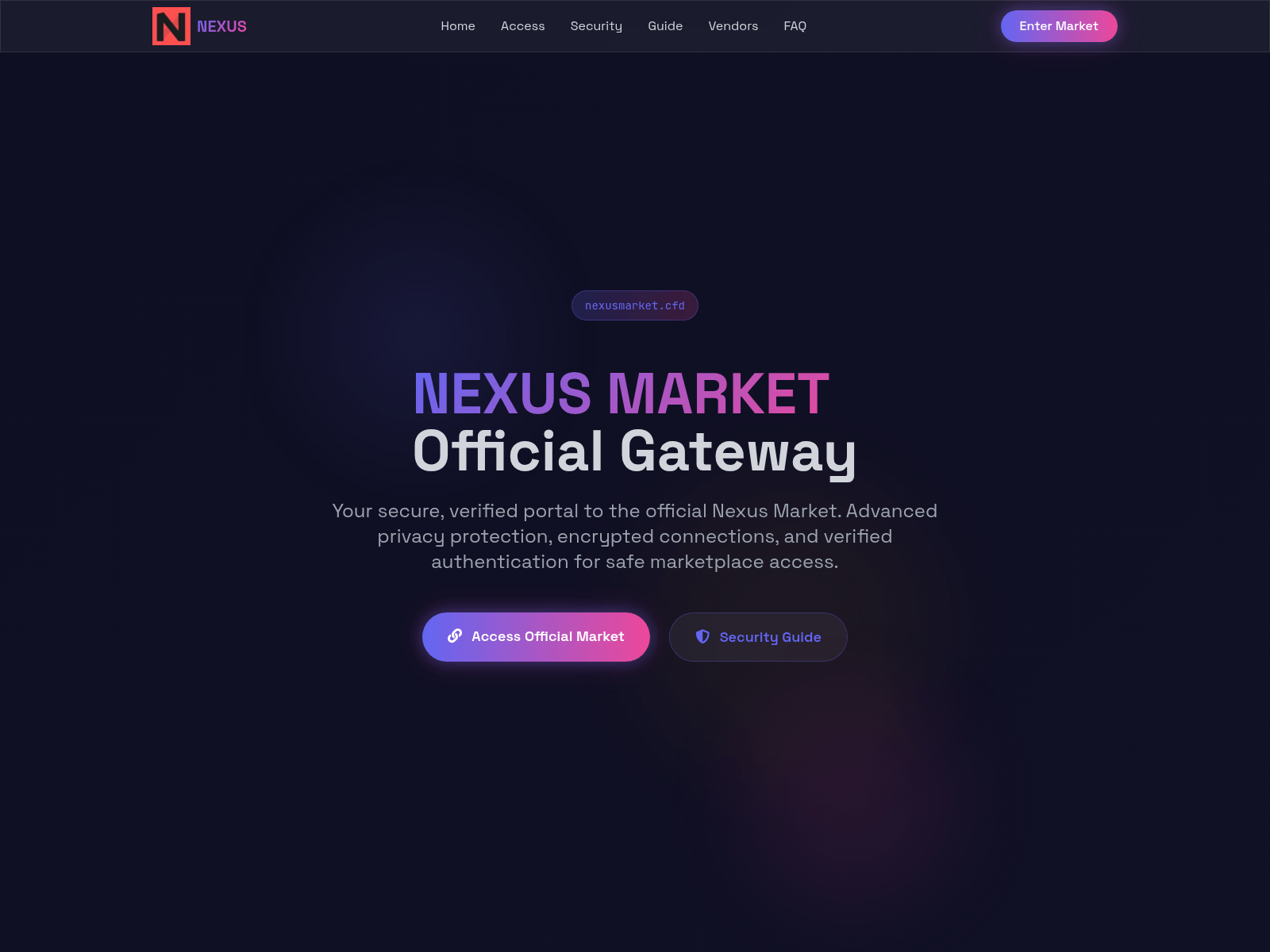 Screenshot of nexusmarket.cfd