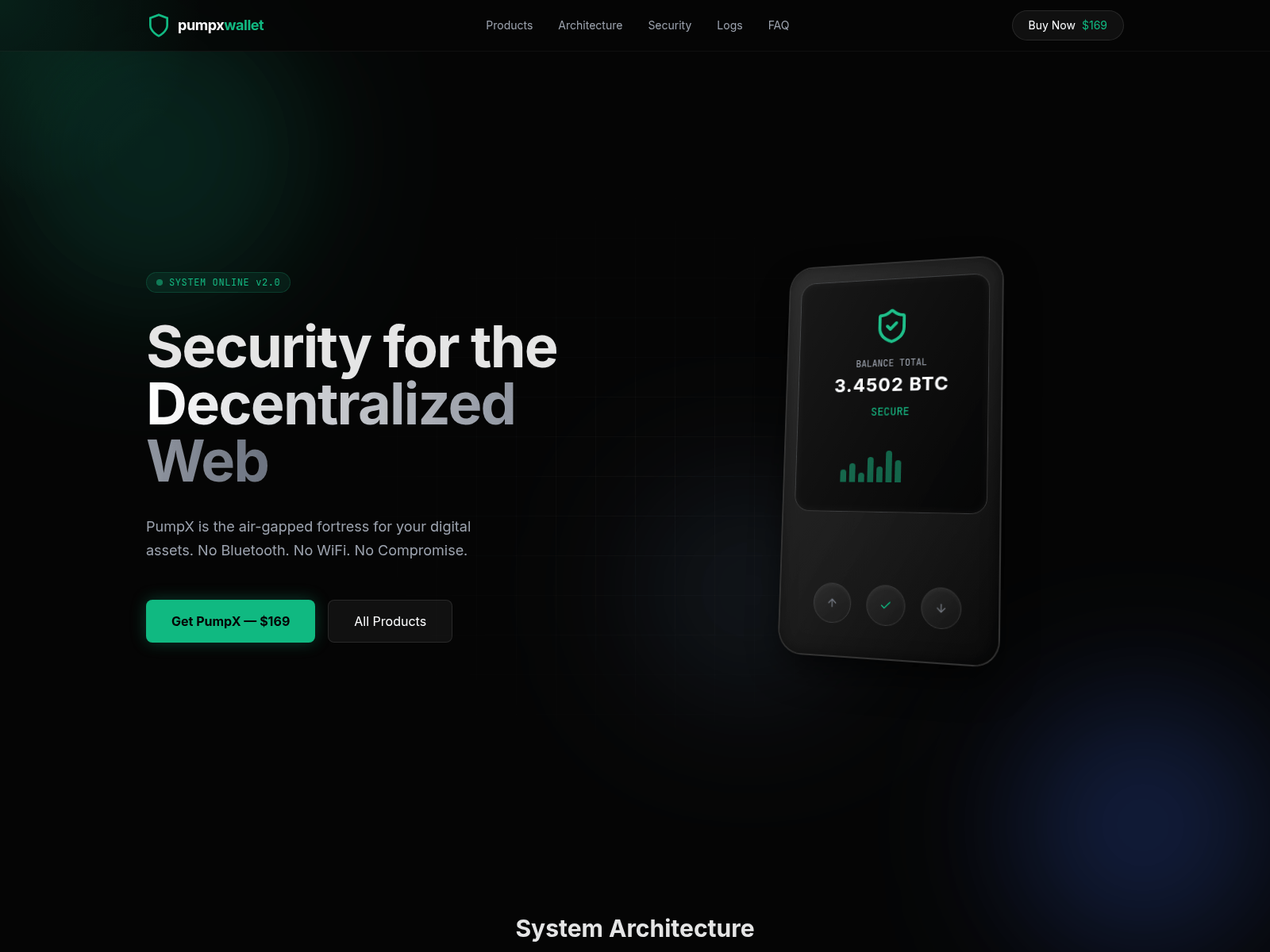 Screenshot of pumpxcoldwallet.com