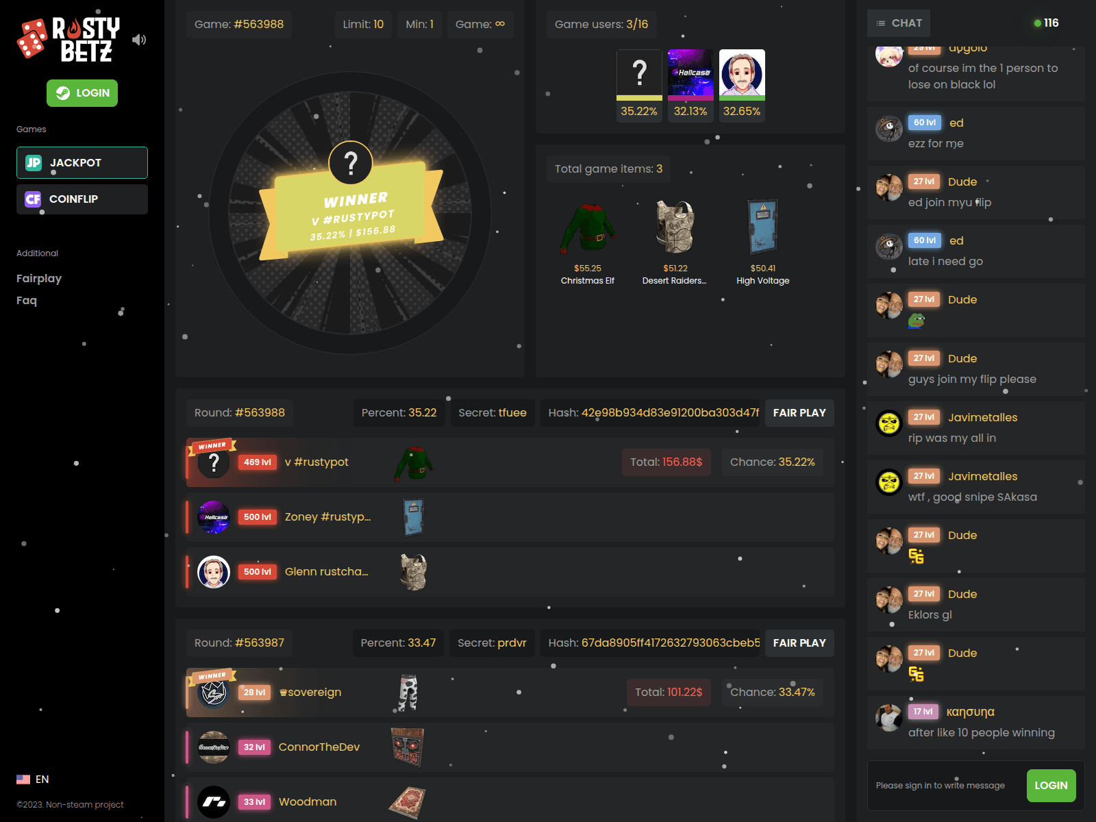 Screenshot of rustybetz.com