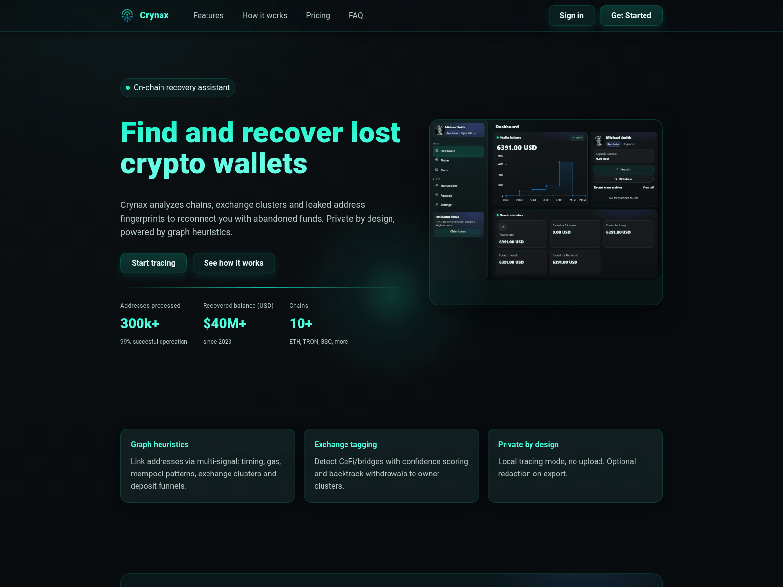 Screenshot of crynax.com
