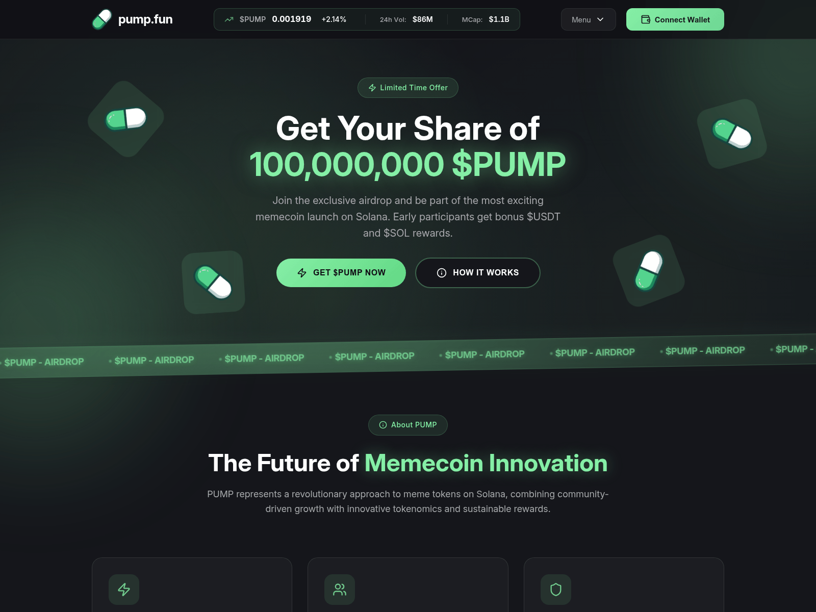 Screenshot of pumpfun-prize.com