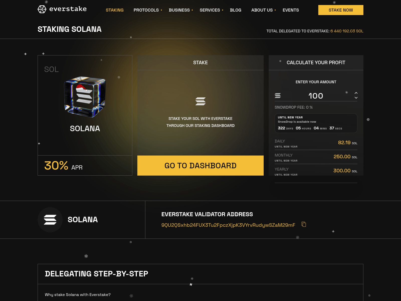 Screenshot of evrstake.com