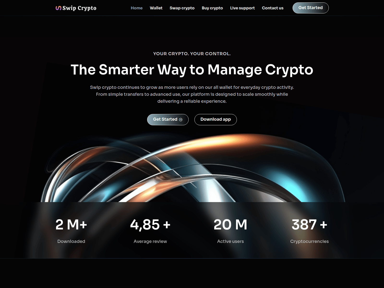 Screenshot of swipcrypto.com