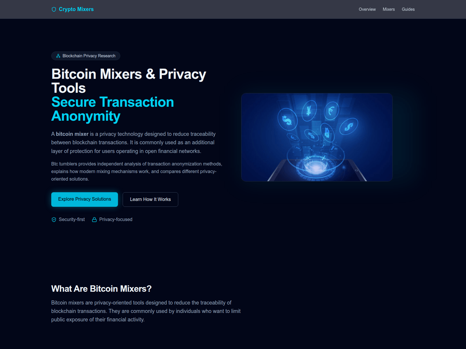 Screenshot of btcmixerselect.com