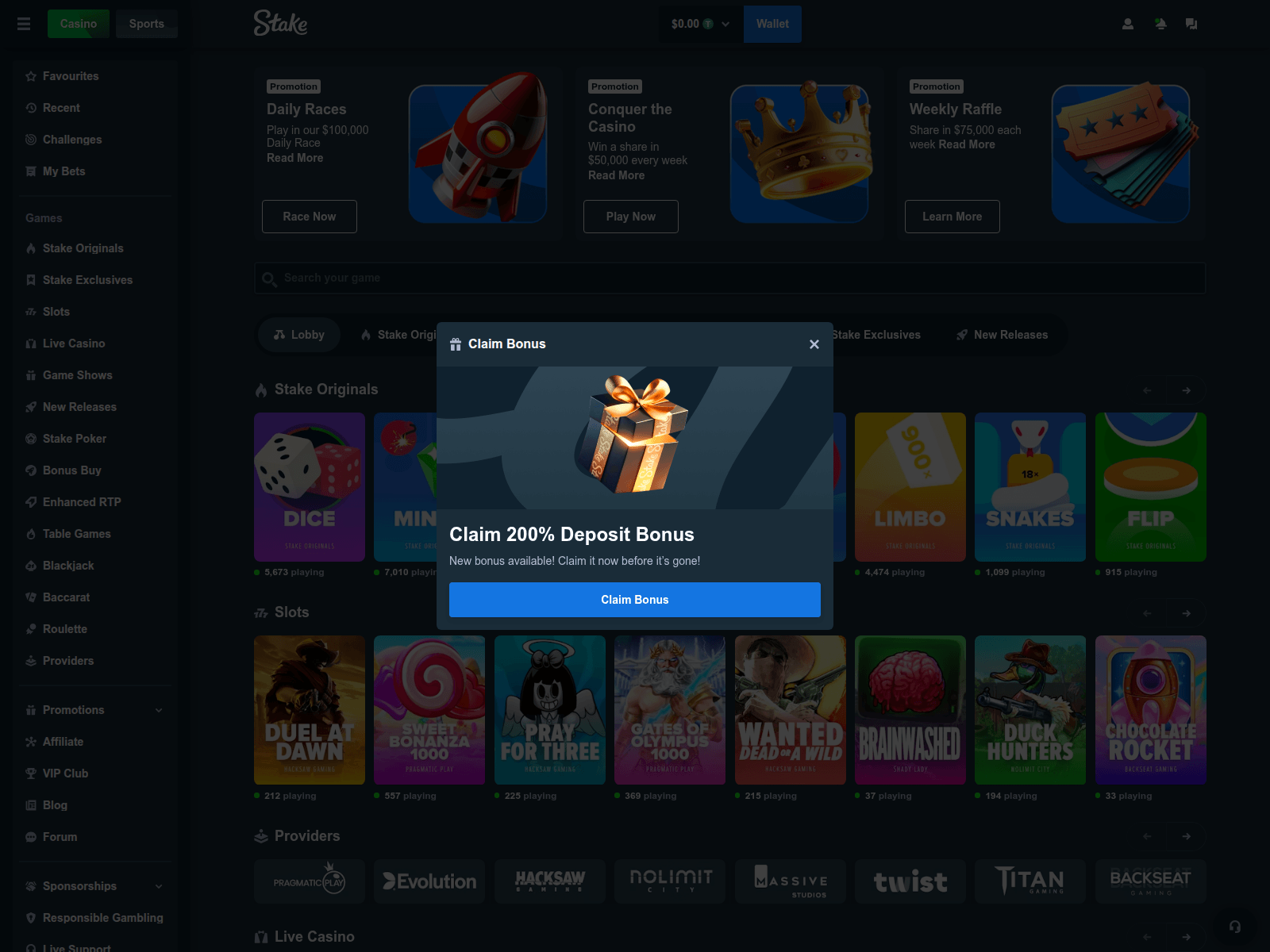 Screenshot of stake-bonusvip.com