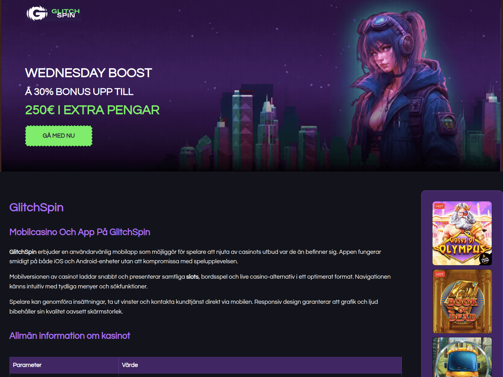 Screenshot of glitchspinse.com