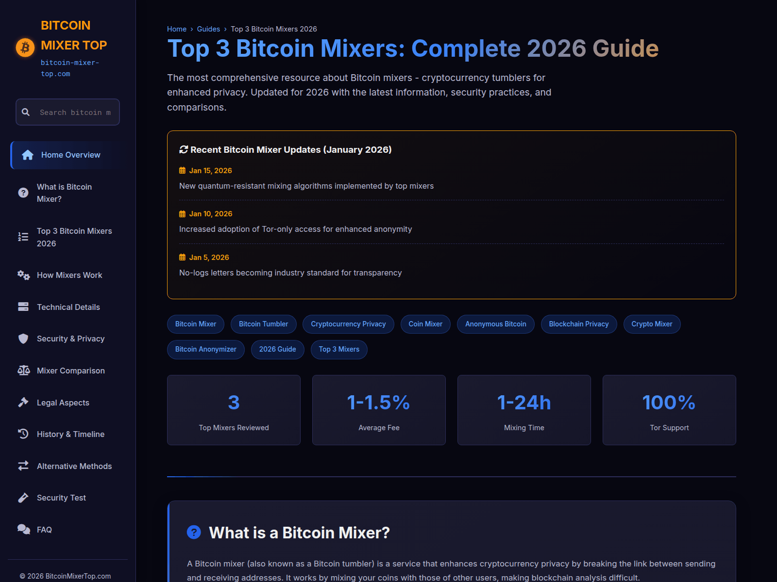Screenshot of bitcoin-mixer-top.com