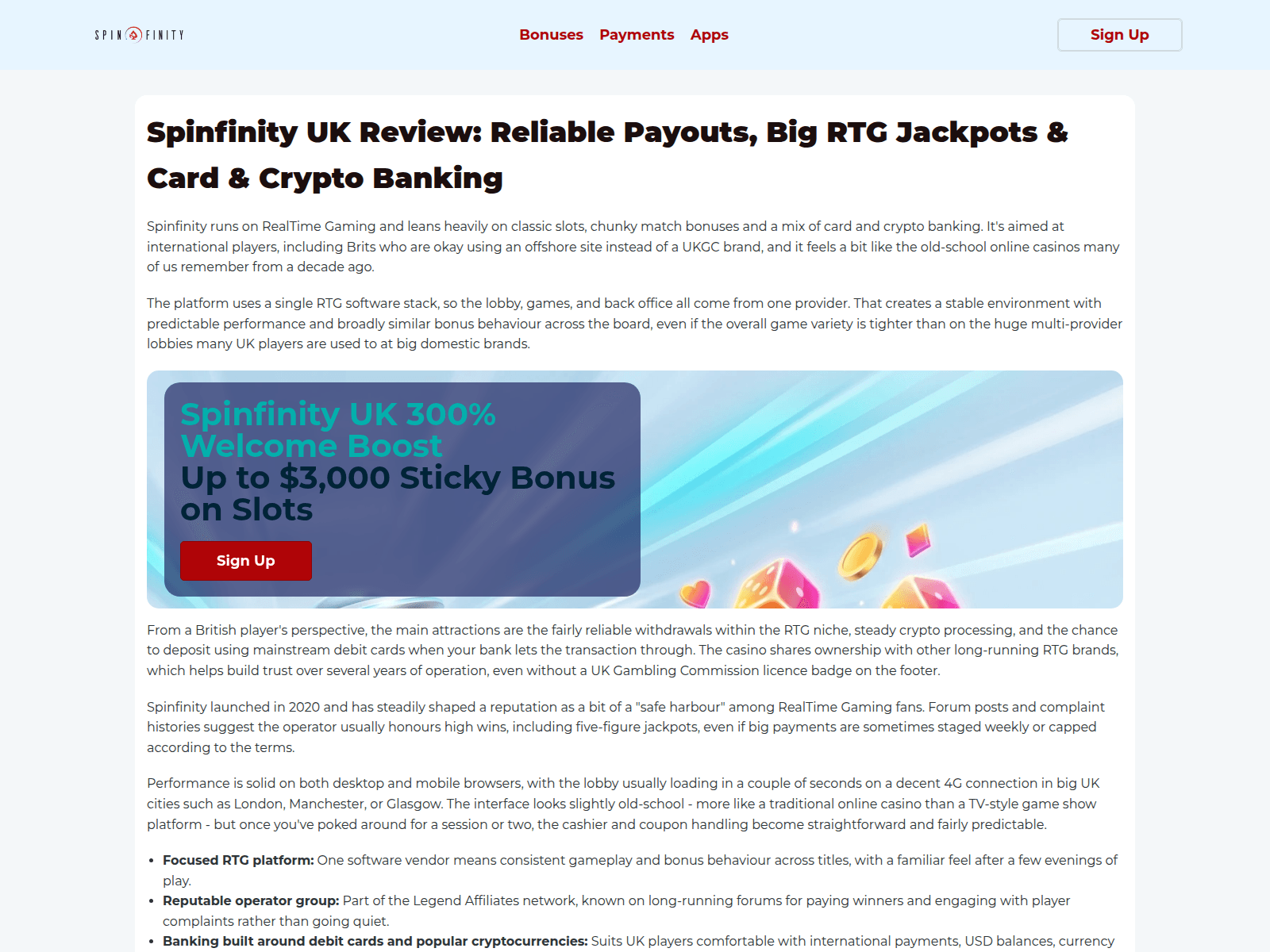 Screenshot of spinfinty.com
