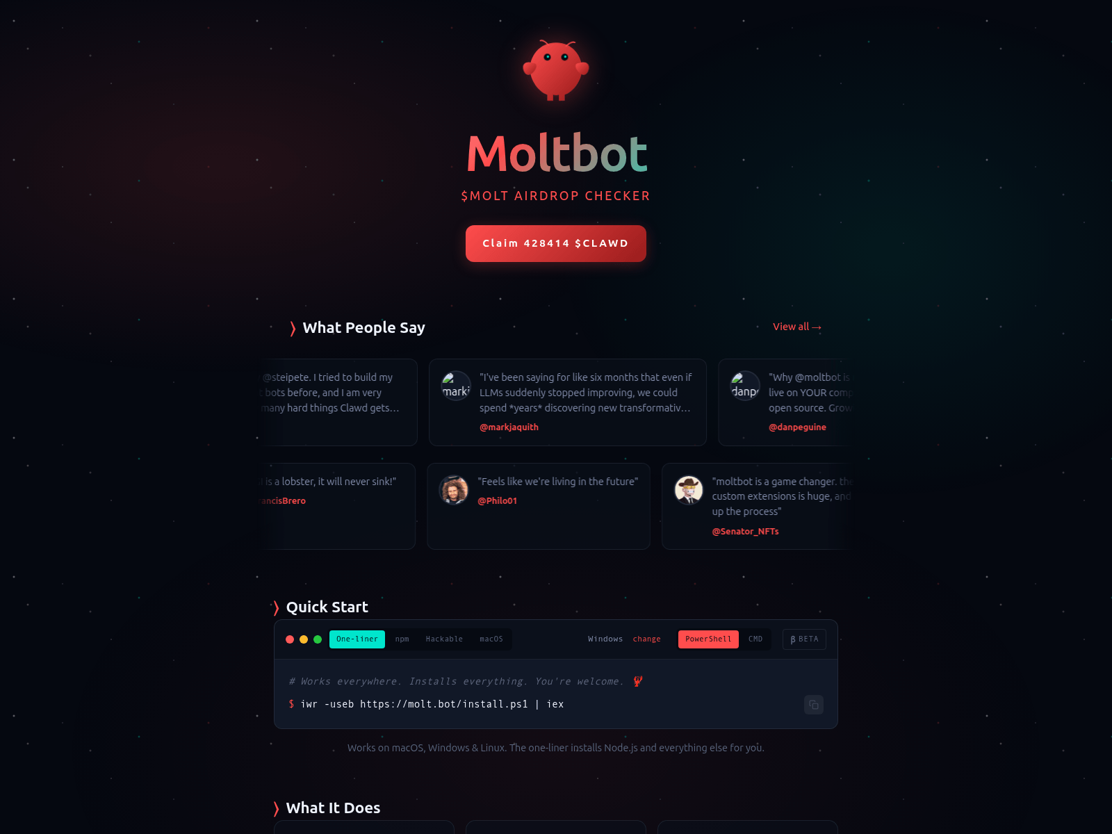 Screenshot of moitbot.com