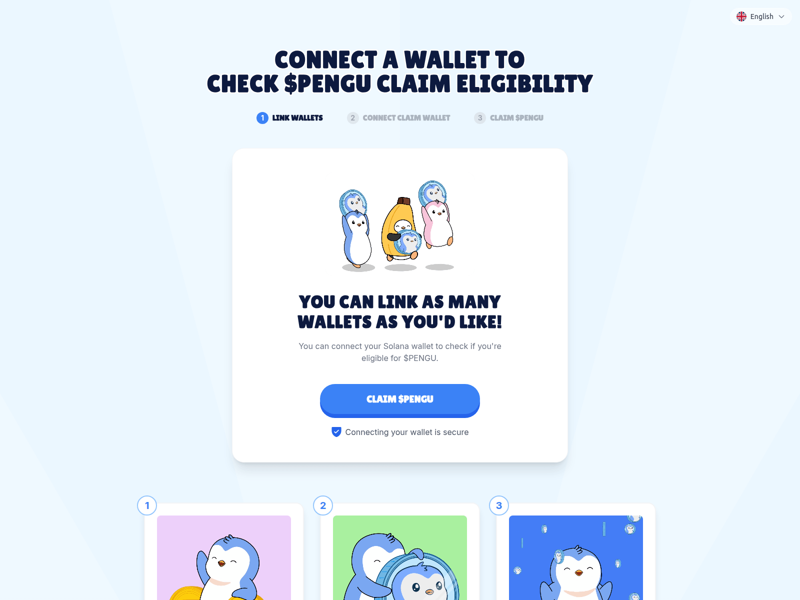 Screenshot of penguinsgive.com