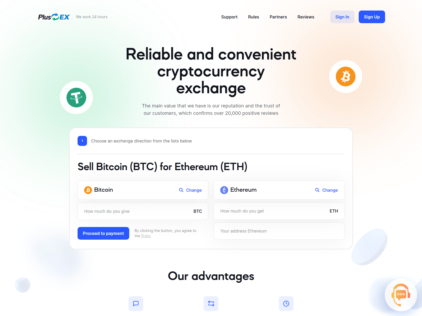 Screenshot of plus-exchange.com