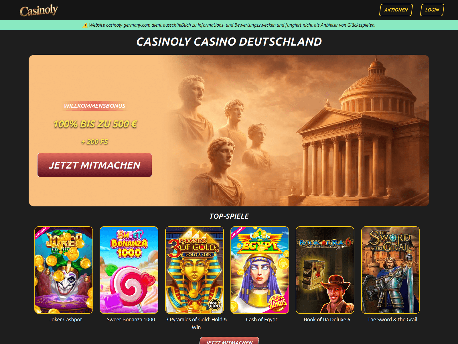 Screenshot of casinoly-germany.com