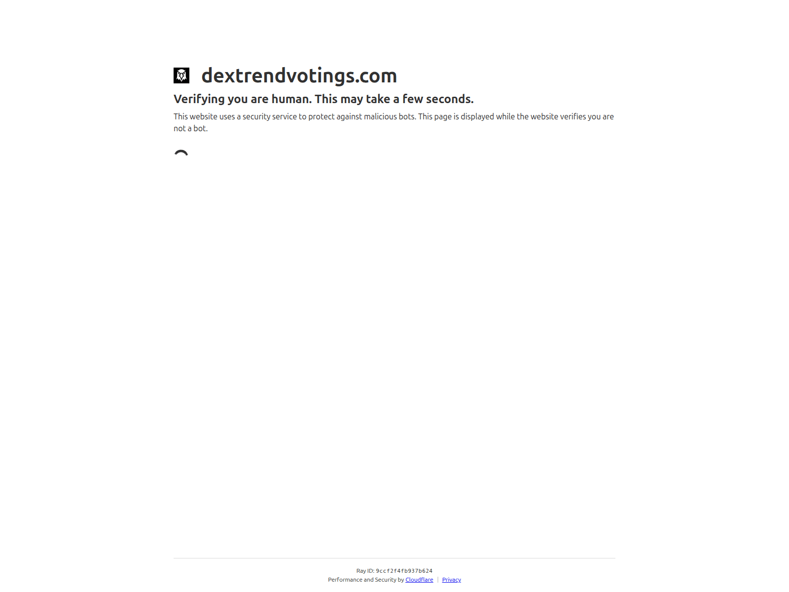 Screenshot of dextrendvotings.com