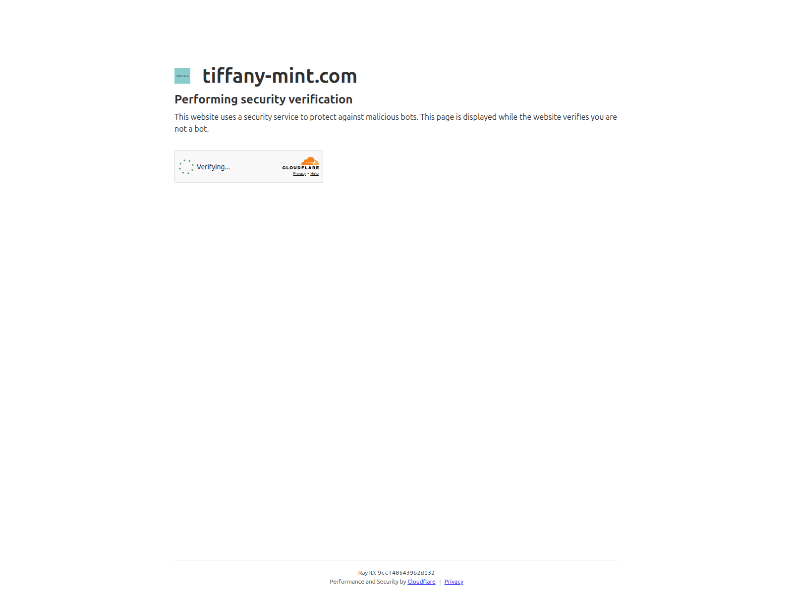 Screenshot of tiffany-mint.com