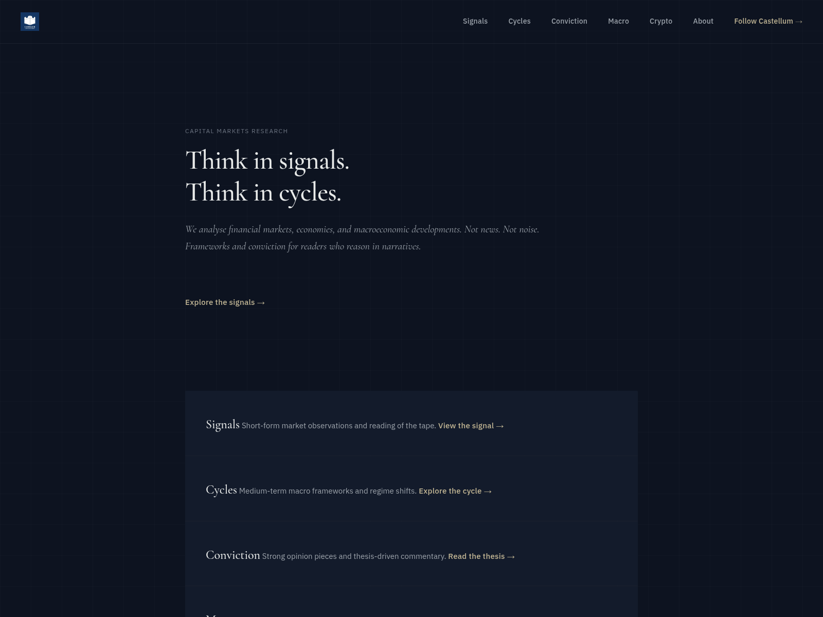 Screenshot of castellum-cm.com