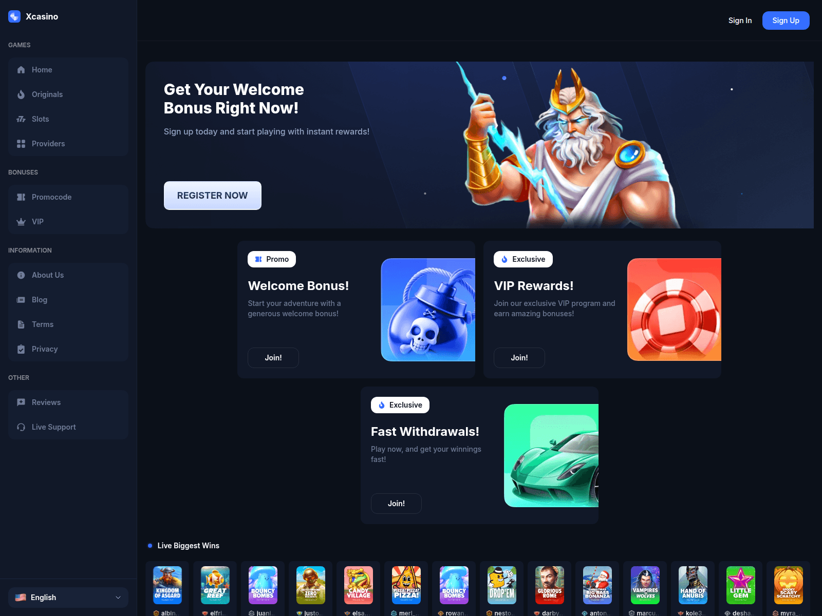 Screenshot of xcasino.finance