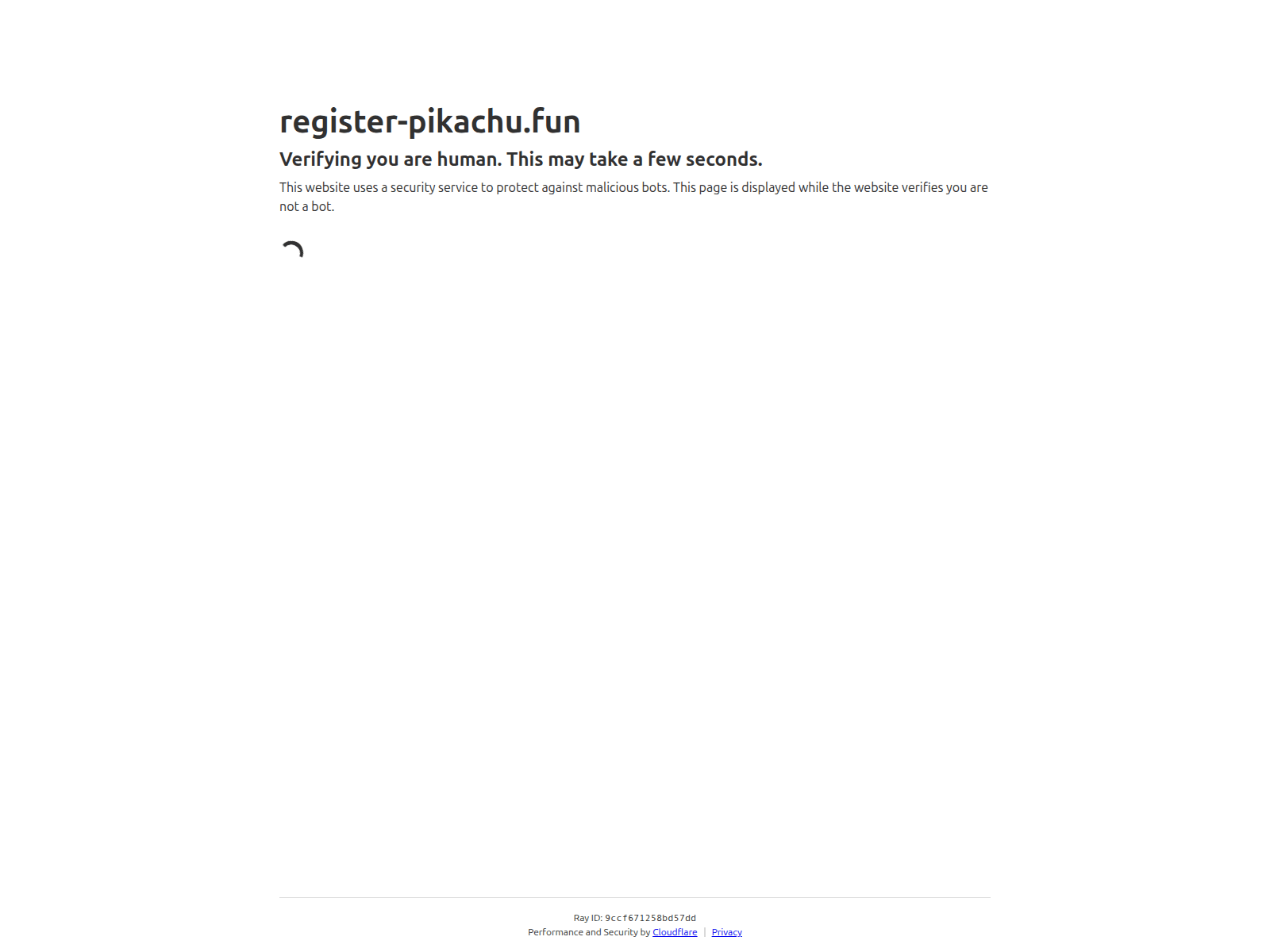Screenshot of register-pikachu.fun