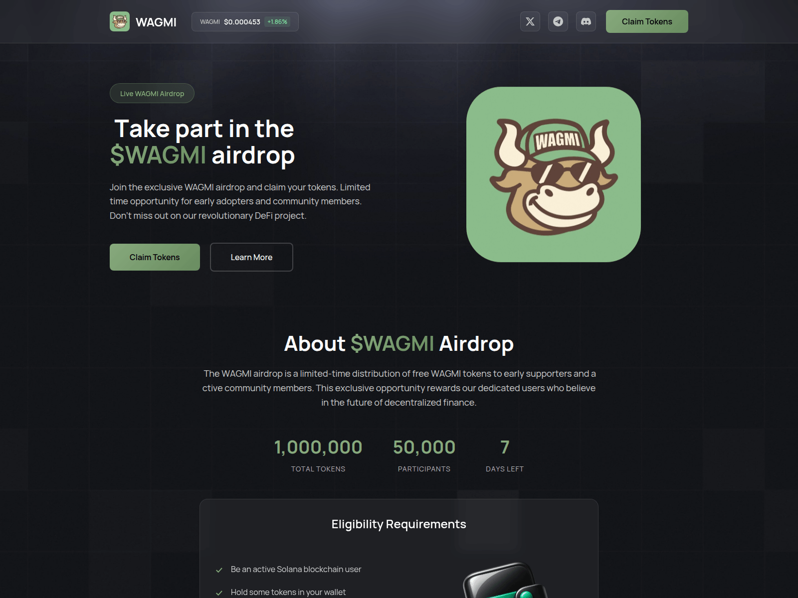 Screenshot of event-wagmi.fun