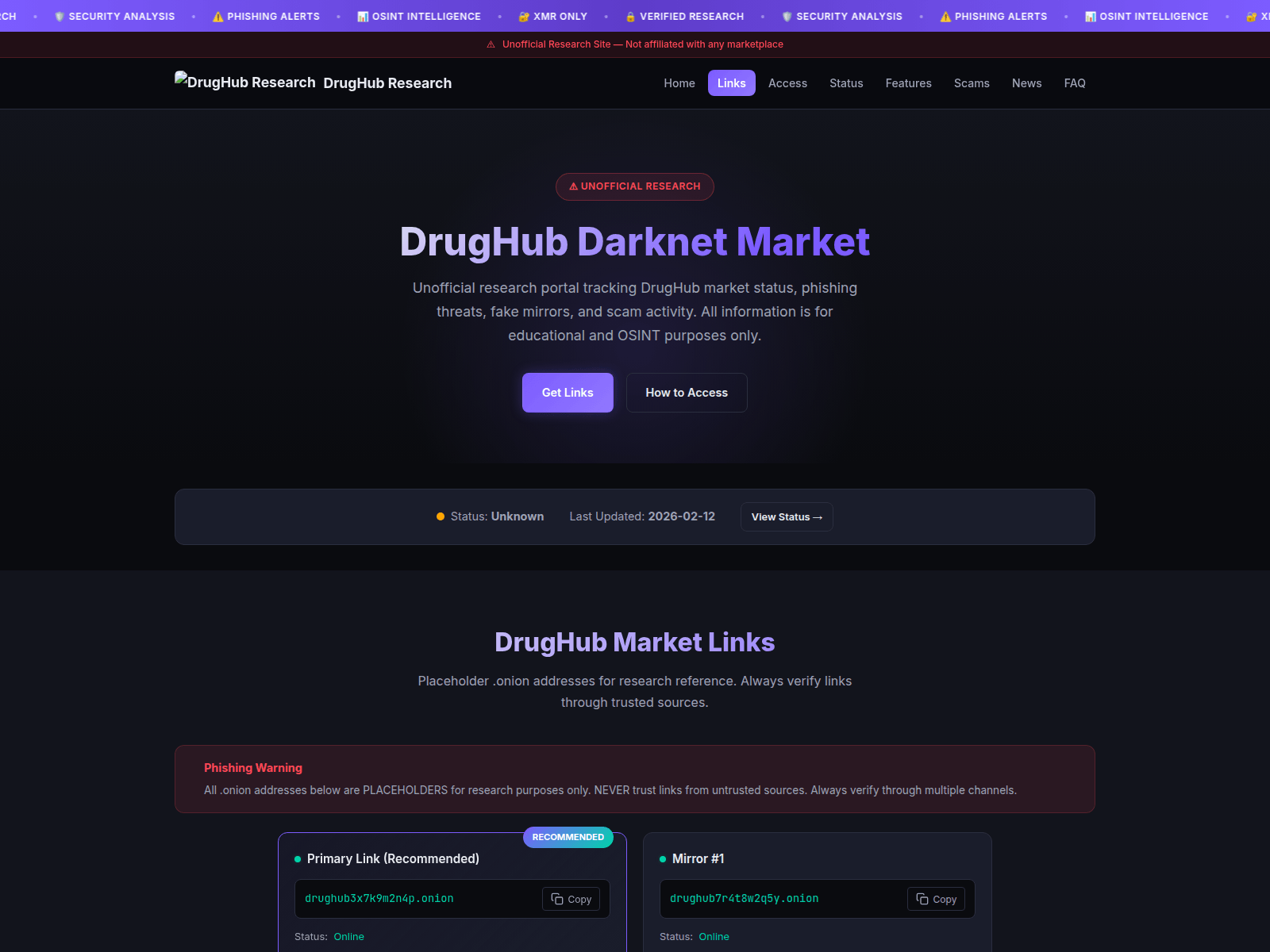 Screenshot of drughubmarket.icu