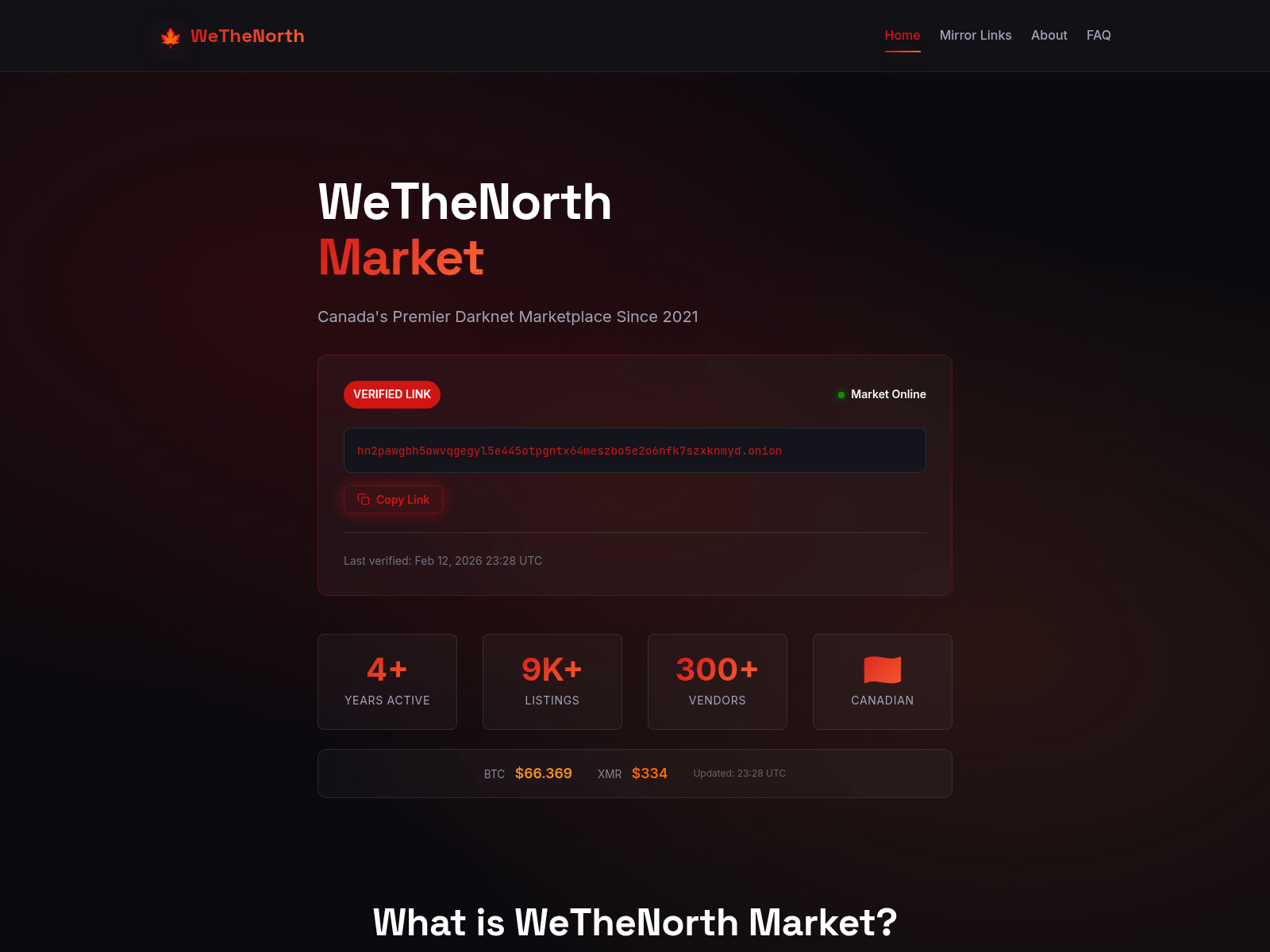 Screenshot of wethenorthofficial.info