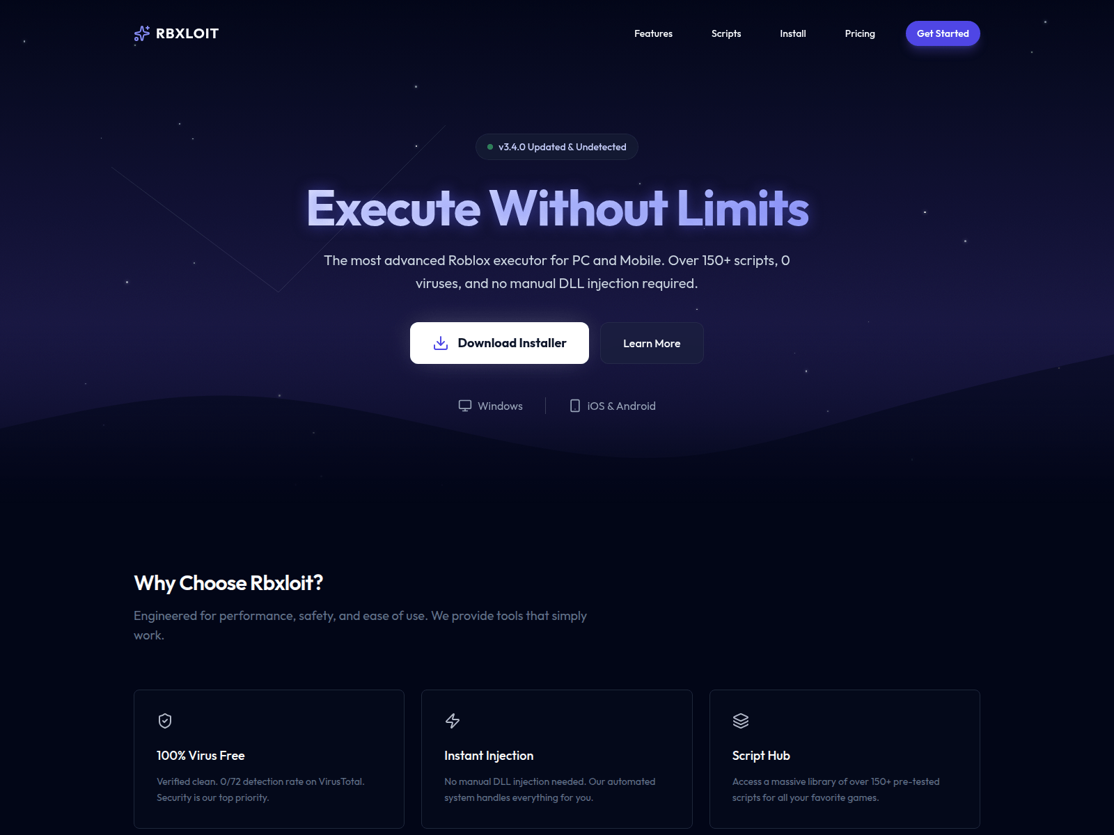 Screenshot of rbxloit.live