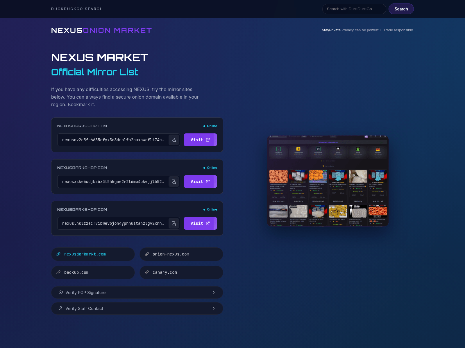 Screenshot of nexusdnm.live
