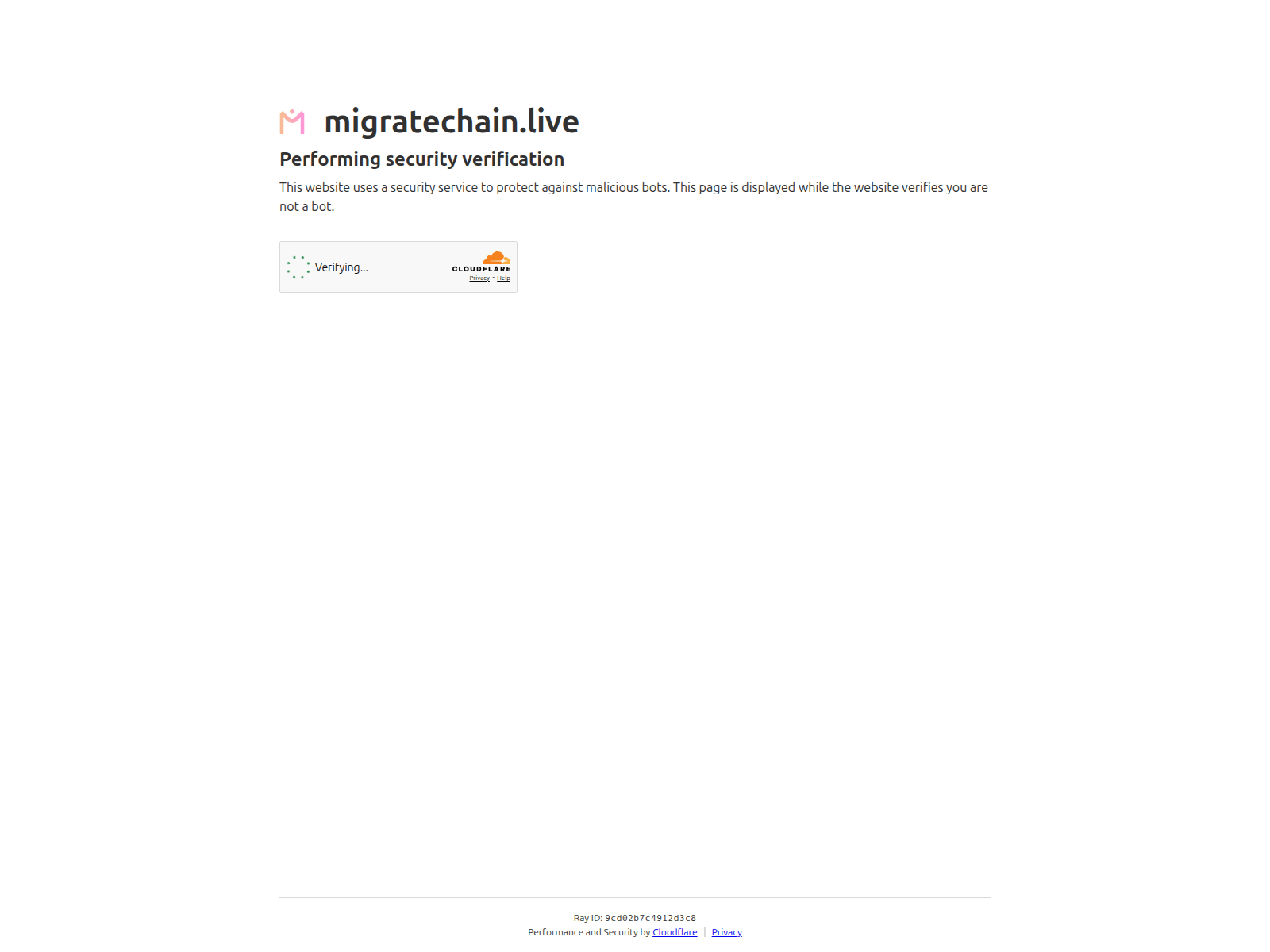 Screenshot of migratechain.live