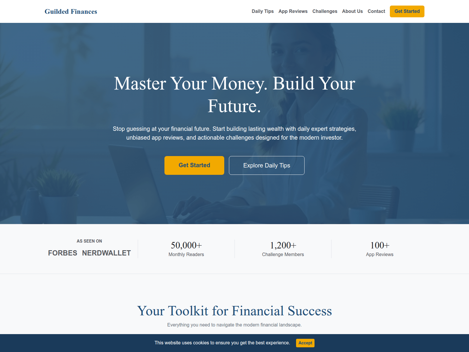 Screenshot of guildedfinances.live