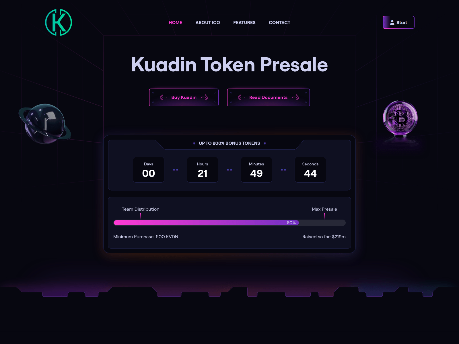 Screenshot of kuadintoken.net