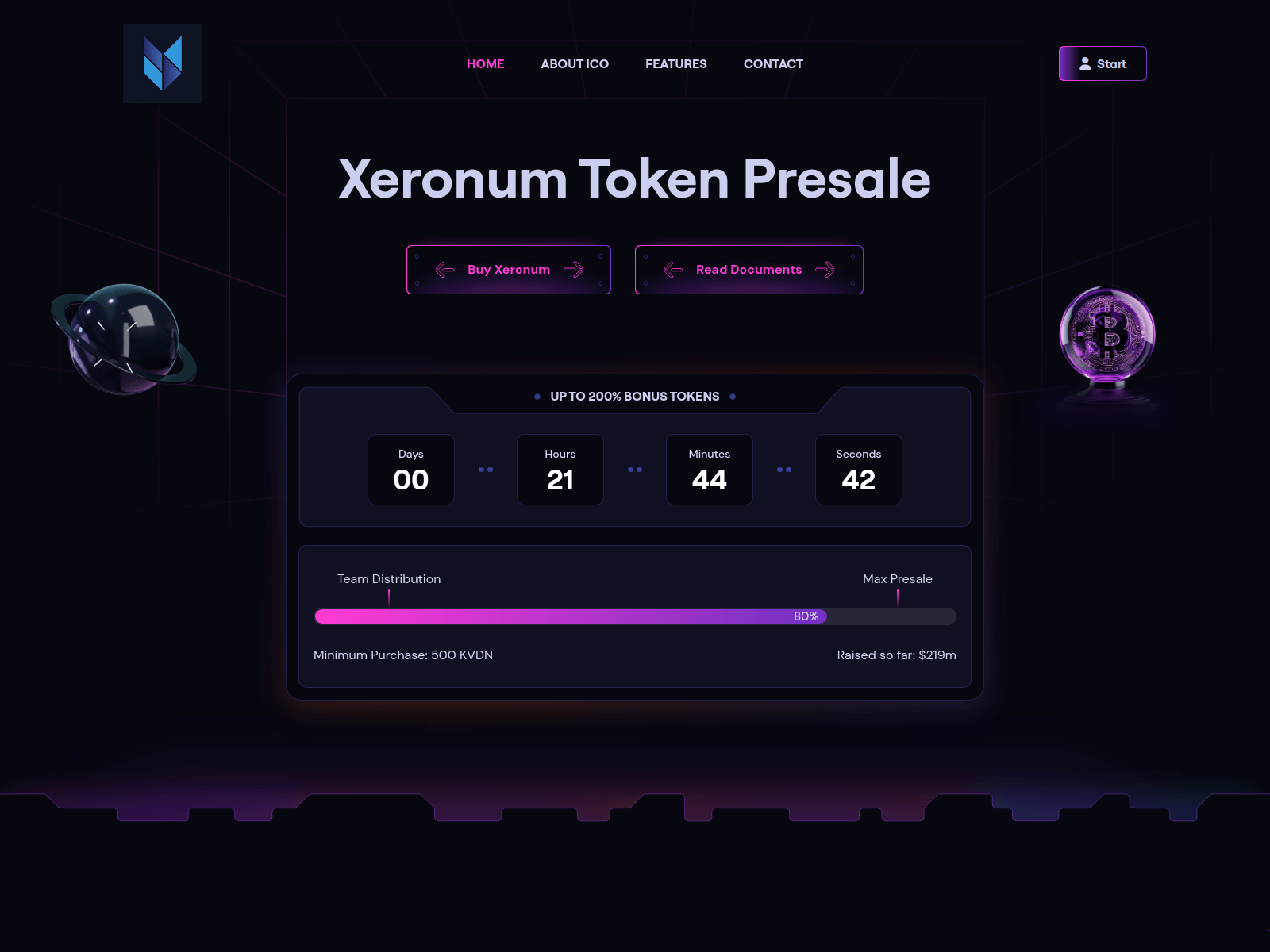 Screenshot of xeronum.org