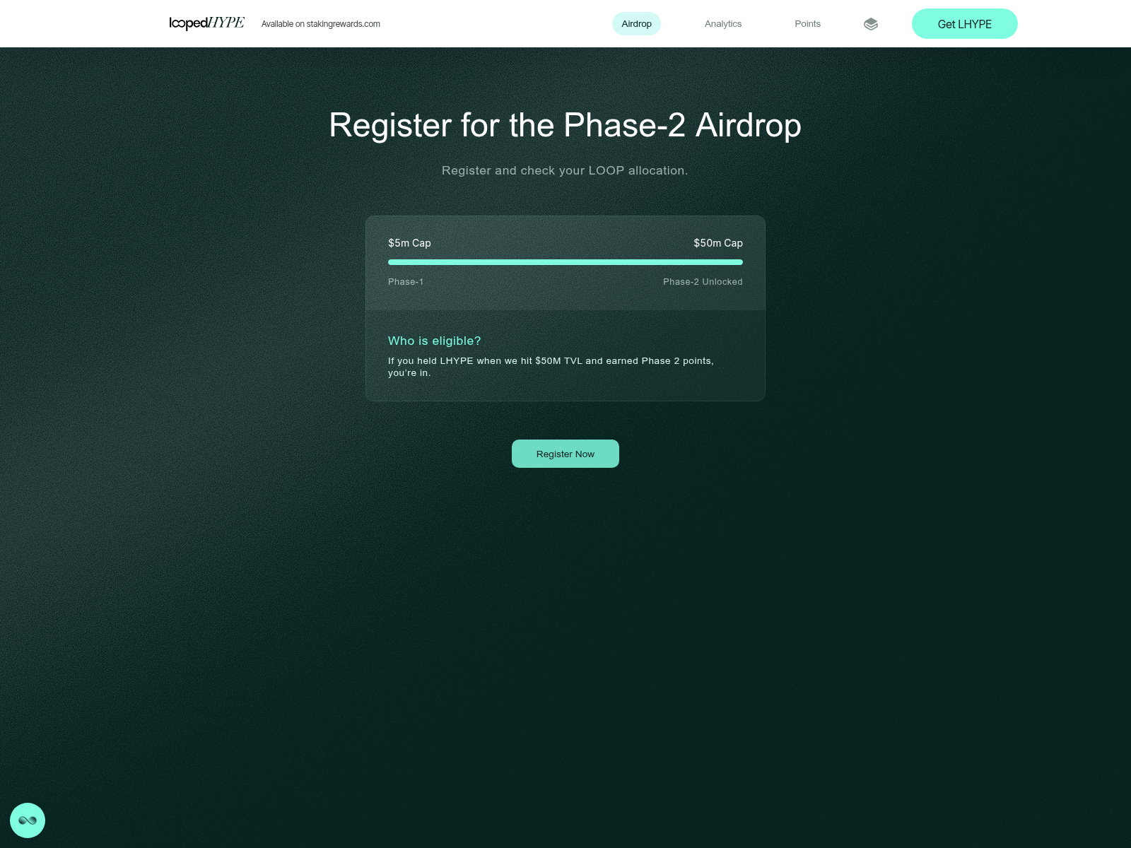 Screenshot of loopingcollect.org