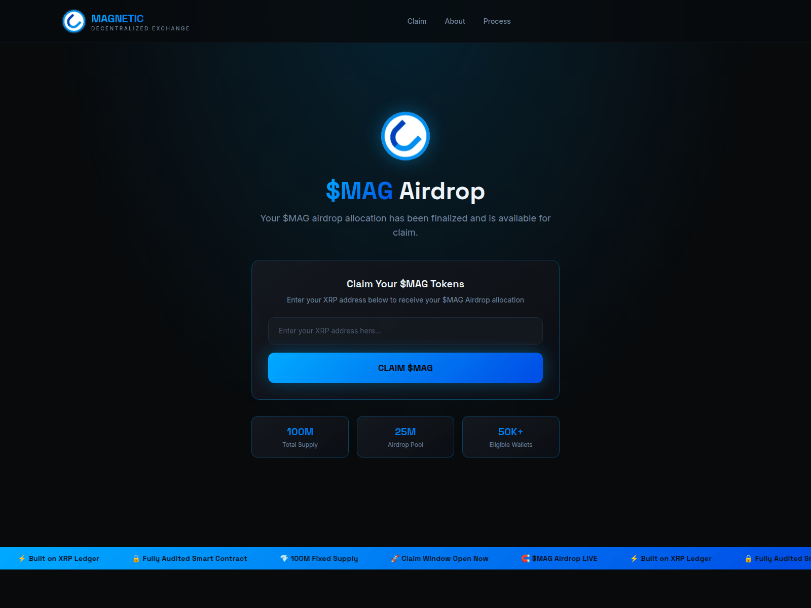 Screenshot of xmagneticreward.org