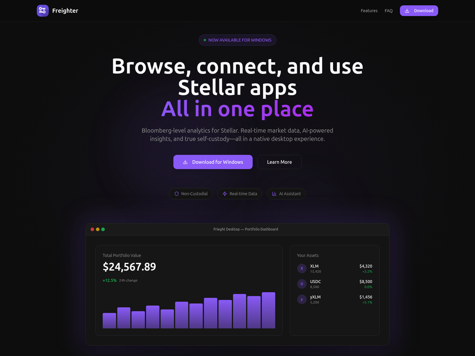 Screenshot of freighterdesktop.pro