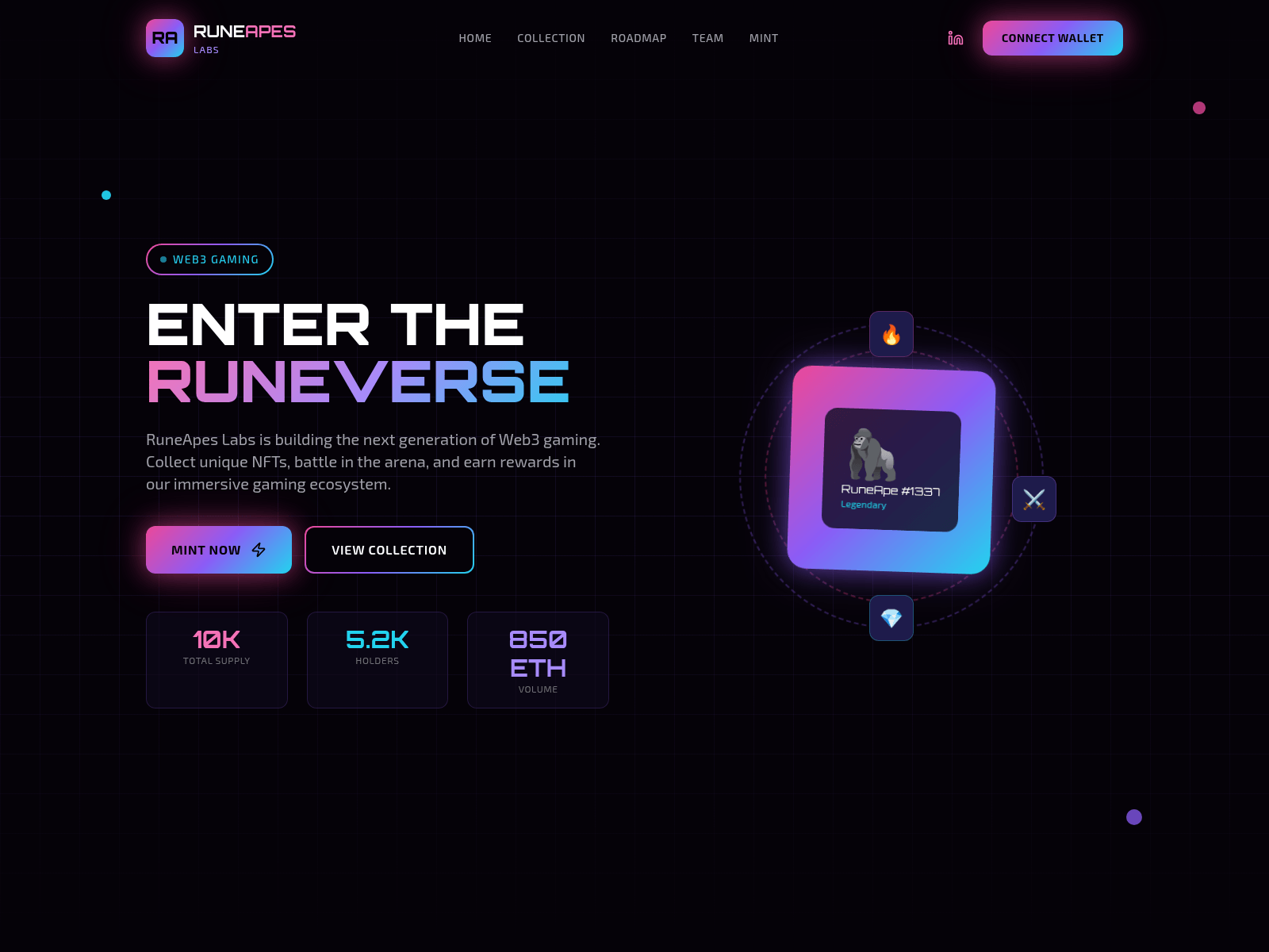 Screenshot of runeapes.team