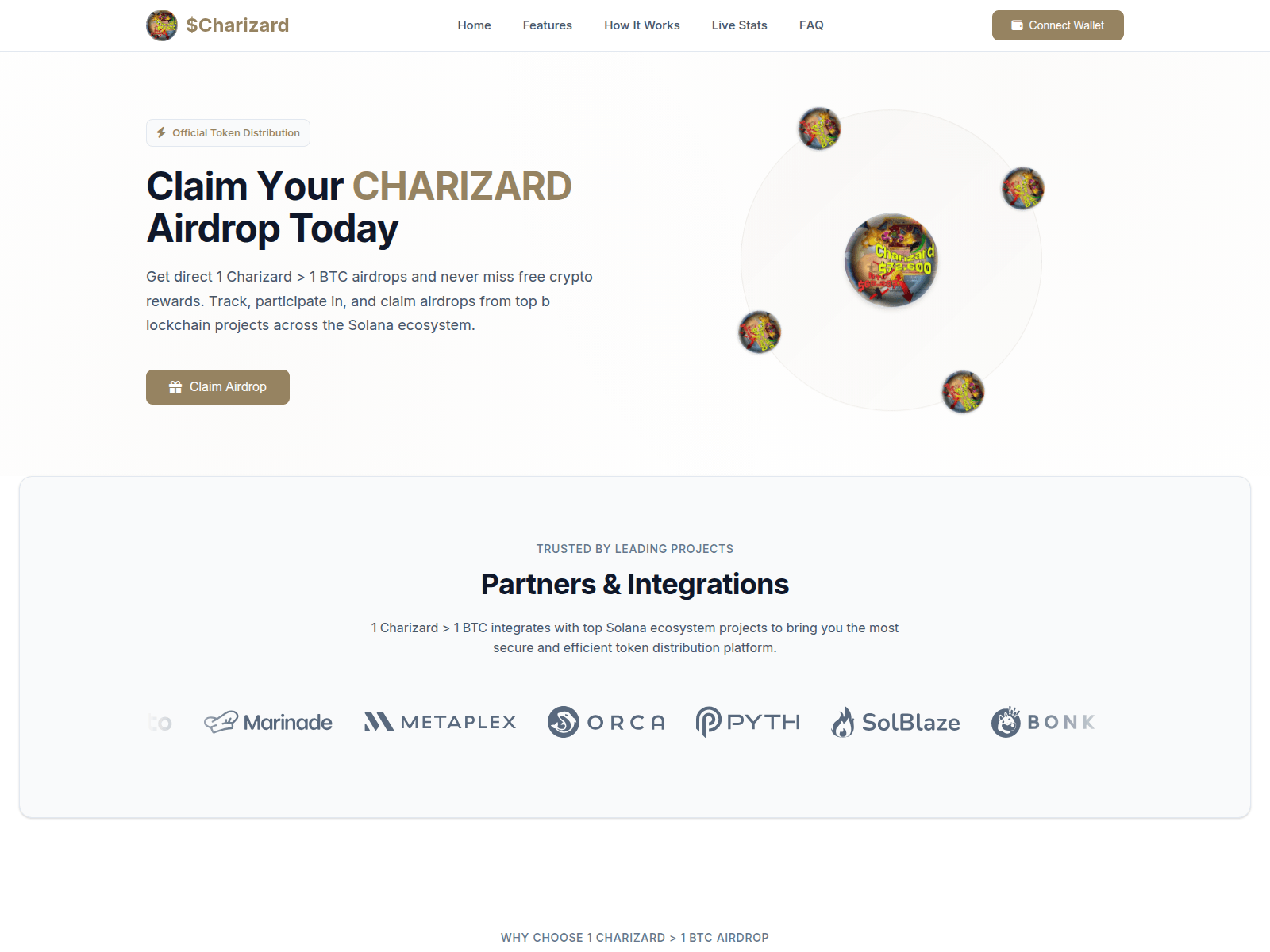 Screenshot of charizardcoin.net