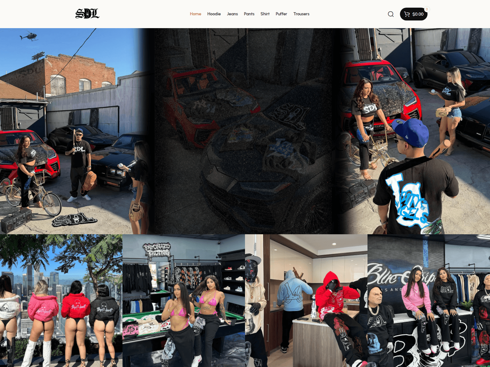 Screenshot of sdlclothing.org