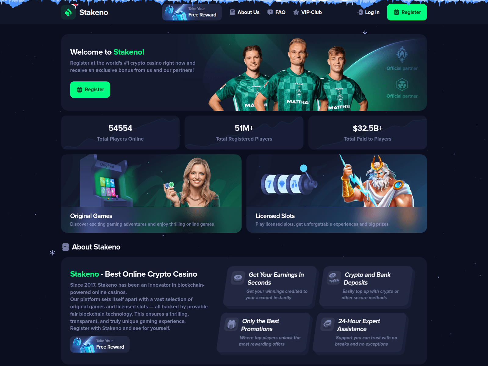 Screenshot of stakeno.world