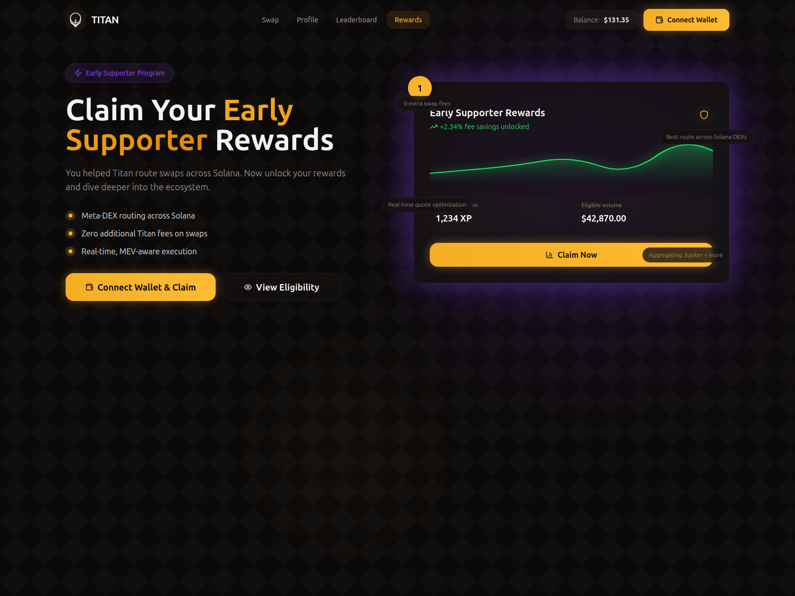Screenshot of titanexchange.xyz